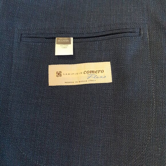BONOBOS Lanificio comero Flexa 42R Unstructured Mid Tone Blue Men's Sport Jacket - Picture 8 of 15